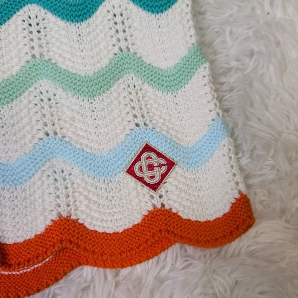 Casablanca Paris Crochet Wave Knit Shorts XXL Coastal Resort Luxury - Picture 11 of 13